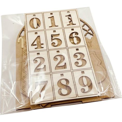 Selbstgemachter Ramadan-Countdown-Kalender aus Holz, Gebetsdekoration für den Eid-Festtisch, Festtagsdekoration und Partyzubehör. (1/5)