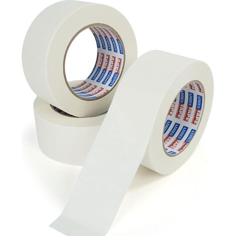 ADHES White Packaging Tape 50 mm x 50 m 3 Rolls Kraft Paper (1/5)