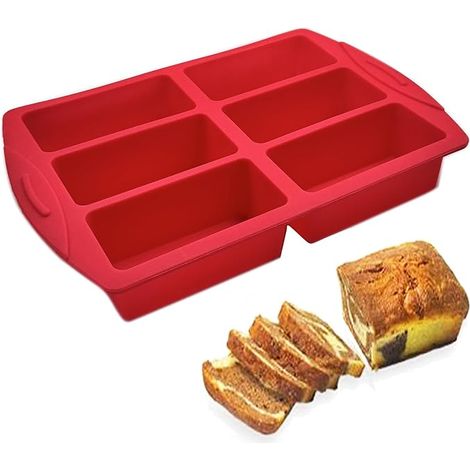 Mini Cake Mould Rectangular Cake Mould 10 x 5 x 4 cm - Silicone - Individual Rectangular Cake Mould (1/5)