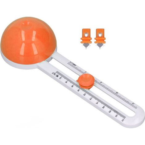 Verstellbarer, leichter und tragbarer manueller Kreispapierschneider zum Drucken – Orange DIY-Papierschneidewerkzeug (1/5)