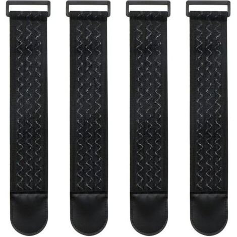 Sangle Elastique avec Silicone Antidérapant - Attache Cable Fermoir Réutilisable Polyvalents Organisateur Rangement pour des Rallonges Câbles Cordes Tuyaux D’arrosage Vélos Bagages, 4 Pièces (1/5)