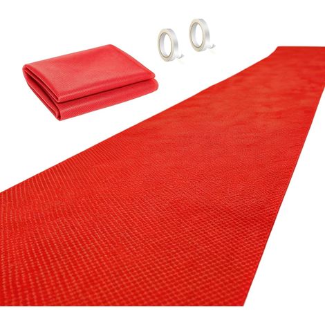 Tapis rouge - Tapis de couloir rouge - Tapis de réception antidérapant pour mariage, Noël, Thanksgiving, accessoire d'extérieur, fête, couloir (1 m x 5 m) (1/5)