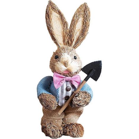 Adorable lapin en paille - Décorations de Pâques pour la maison, le jardin et les mariages - 9 (1/5)