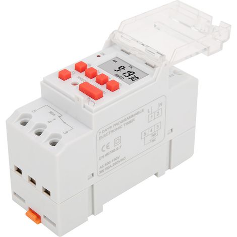 TM919B-1 Minuterie hebdomadaire 100-130 V CA 30 A avec écran LCD et relais programmable (1/3)