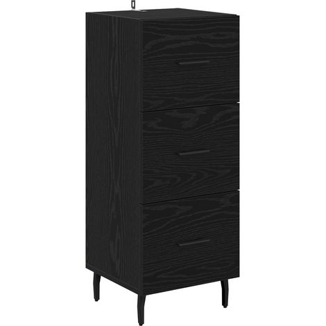 Maison Exclusive - Buffet Chêne noir 34 x 34,5 x 90 cm Bois d'ingénierie (1/5)