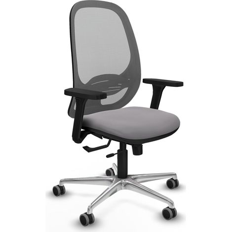 Chaise de bureau piqueras y crespo Cilanco gris aluminium mousse (1/2)