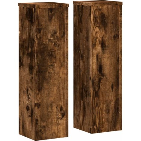 Maison Exclusive - Pflanzenständer 2 Stk. Räuchereiche 17x17x60 c