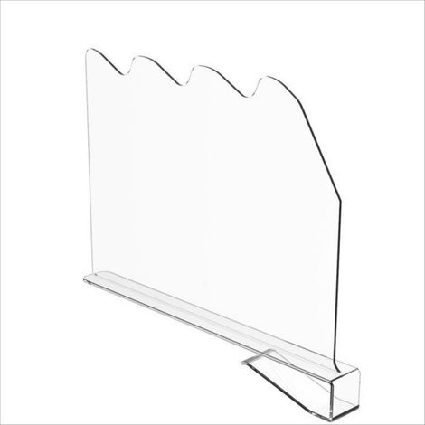 Lot de 4 séparateurs d'étagères en acrylique, séparateurs de placard pour organiser le rangement des étagères de placard (1/5)