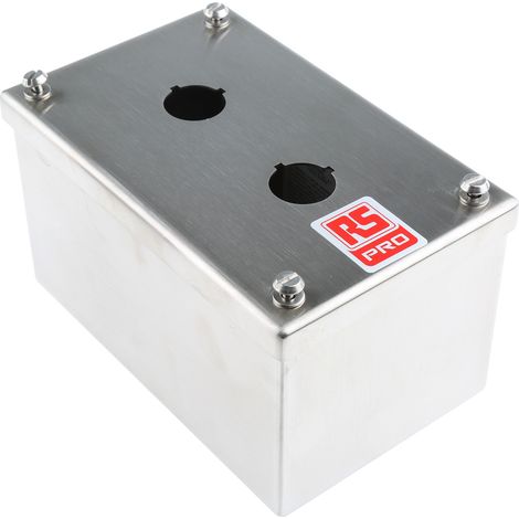 Boîtier de bouton-poussoir, 2 découpes en Acier Inoxydable, diamètre: 22mm ( Prix pour 1 )