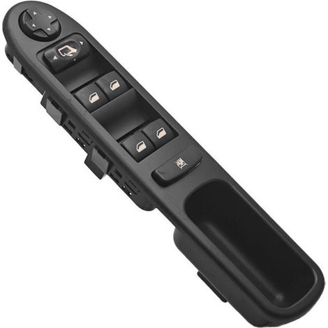 6554.QG Ensemble de bouton de commande de lève-vitre électrique automobile, adapté aux Peugeot 207 et Citroën, commande la montée et la descente des vitres électriques, facile à utiliser. (1/4)