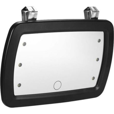 Miroir Pare-soleil de Voiture, Miroir de Courtoisie à 6 LED Miroir de Maquillage Automobile Miroir Cosmétique avec Ecran Tactile pour Voiture Camion SUV (1/5)