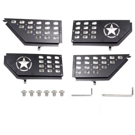 Metallene Aufbewahrungsbox (Eisen) für die Ablagefächer in den Vordertüren des Jeep Wrangler JL. (1/4)