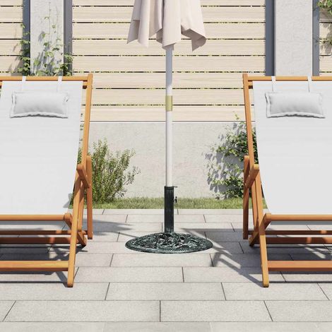 Socle de parasol, Support parasol Robuste de Qualité, en fonte 12 kg 48 cm OIB7148E (1/5)
