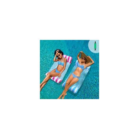 Lot de 2 Hamac pour Piscine, Matelas Gonflables pour Piscine, 4 en 1 Flottant de Inclinable Flotteur Hamac, Hamac d'eau, Bouées et Matelas Gonflables, Accessoires de Piscine Gonflables, l'été (1/5)