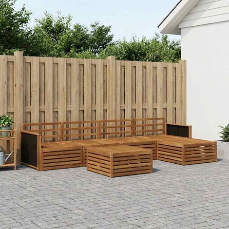 vidaXL Outdoor Sofa Set 6 pcs Natural Solid Acacia Wood (1/5)