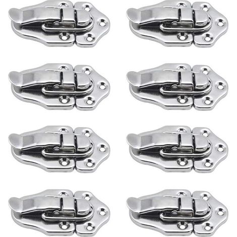 RHG 8 Fermoir à bascule loquets Verrou à bascule Fermeture a Levier Fermeture pour coffret à bijoux Coffrets Cadeaux Coffre à Outils valise et Coffre - Argent