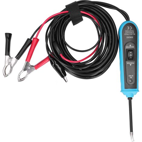 Testeur de circuit électrique automobile EM285 6-24V DC avec protection contre surcharge, sonde détachable (1/5)