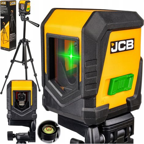 Livella laser autolivellante, laser a croce verde, 20 m, treppiede, JCB (1/5)