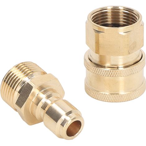 5000 PSI Hochdruckreiniger-Anschlüsse, Waschmaschinen-Schlauchadapter, M22x1,5 mm Außengewinde-Stecker, M22x1,5 mm Innengewinde-Buchse (1/5)