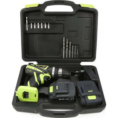 Perceuse-visseuse sans fil 14.4V Li-ion avec batterie rechargeable et chargeur EU 220V - Kit électrique portatif (1/5)
