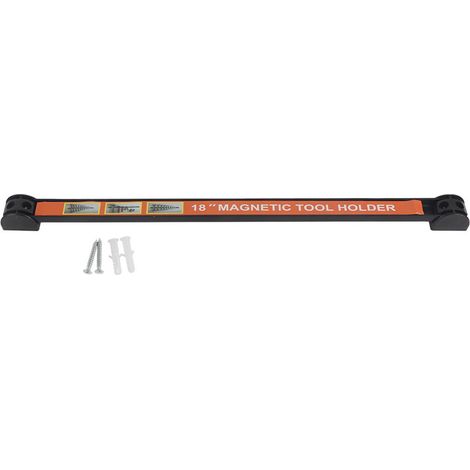 Barre de rangement magnétique double face pour outils, support mural universel, organiseur d'atelier avec rail de fixation, 45 cm, idéal pour cutter et matériel (1/5)