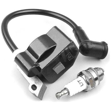 Bobina de encendido para desbrozadoras Stihl FS55 FS55C FS46 FC55 FS38 FS45 HL45 HS45 – Material: plástico y caucho – Compatible con 4140 400 1308 (1/5)