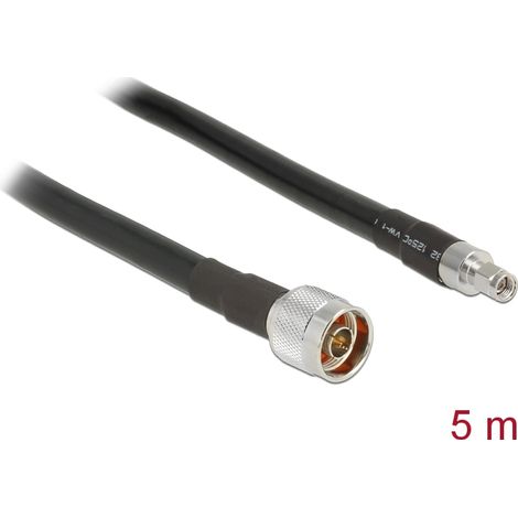 Delock cable de antena de macho n  macho rp-sma cfd400 llc400 5 m de baja pÃ©rdida
