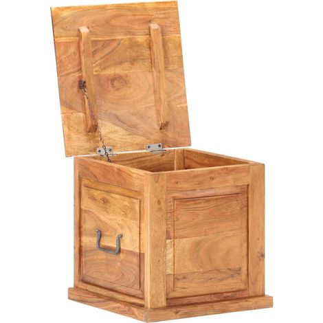 Maison Exclusive - Baule 40x40x40 cm in Legno Massello di Acacia (1/5)