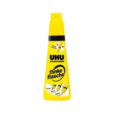 Colla universale UHU Flinke Flasche 35 g flacone da spremere ricaricabile ugello preciso a punto in linea su superficie (1/2)