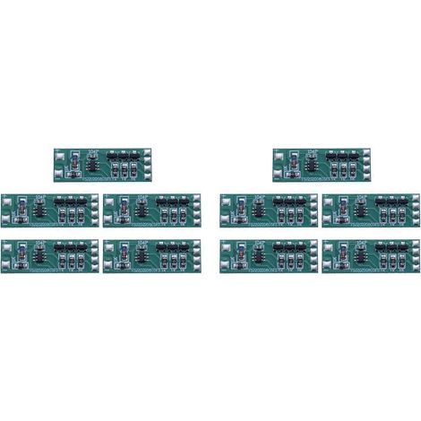 Lot de 10 modules lumineux LED clignotants 3-12V (rouge et bleu) pour voiture, vélo et véhicule électrique (éclairage de sécurité). (1/5)
