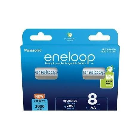 Panasonic Eneloop Mignon AA 2000mAh Ni-MH 8 Pezzi