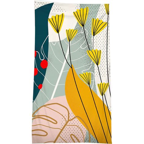 serviette de plage double en éponge ultra-fine avec différents imprimés, serviette de plage, châle de natation et de protection solaire (1/5)
