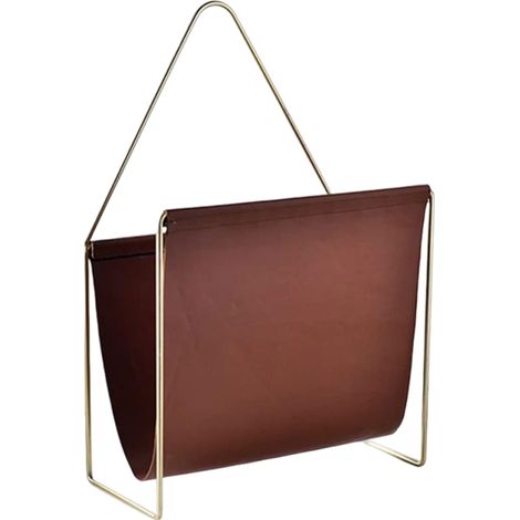 Porte-documents - Métal et Cuir - Pour Journaux et Magazines - Portable Bureau Déplacement - 1 Pièce (1/5)
