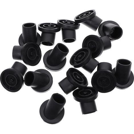 Patins de Chaise en PVC Noir 20pcs Base Plate et Design Incliné pour Protection Sol Antidérapante et Stabilité, pour Restaurants et Écoles (1/5)