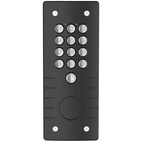Clavier à code percage T25 zamac anthracite - 12 touches et bouton porte URMET CE20ZA54