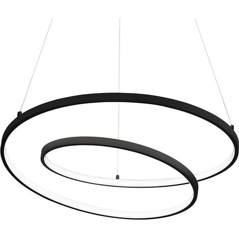 Ideal Lux OZ Plafonnier LED intégré 80 cm Noir 2700 K
