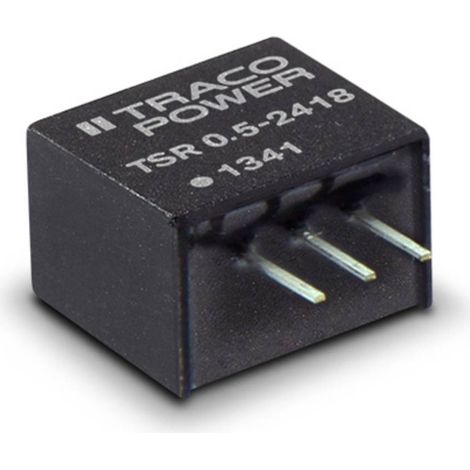 TracoPower TSR 0.5-2418 Convertitore DC/DC da circuito stampato 24 V/DC 12 V/DC 500 mA Num. uscite: 1 x Contenuto 1 pz. (1/2)