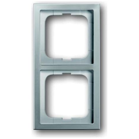 Cadre 2 Postes PureSteel Acier Inox 2CKA001754A4501 ABB BJE74555