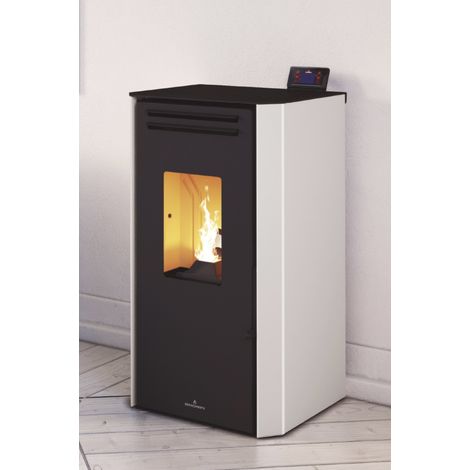 Poêle à Pellet Tina 7 kW - Ivoire - Avec
