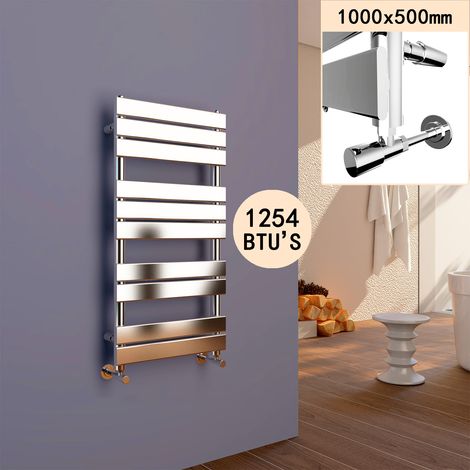 ELEGANT 1000 x 500 Modern Designer Flat Panel Heated Towel Rail Radiator (1/5)