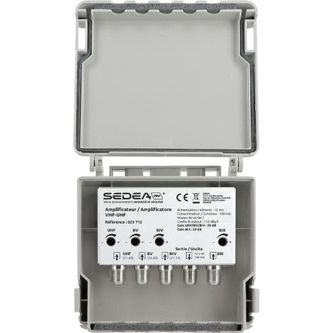 023712 Amplificatore Vhf Uhf  4 Voci  20db