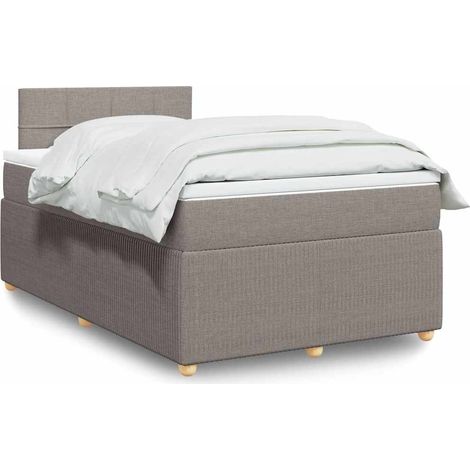Boxspringbett mit Matratze Taupe 120x190 cm Stoff