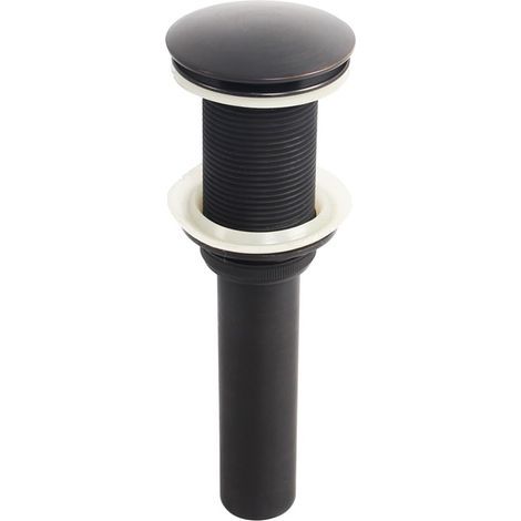 Un-Fendue Bassin évier Robinet Poussez Pop-Up Cliquez Clack Maker Bouchon Stopper sans débordement Fait (Noir) (1/5)