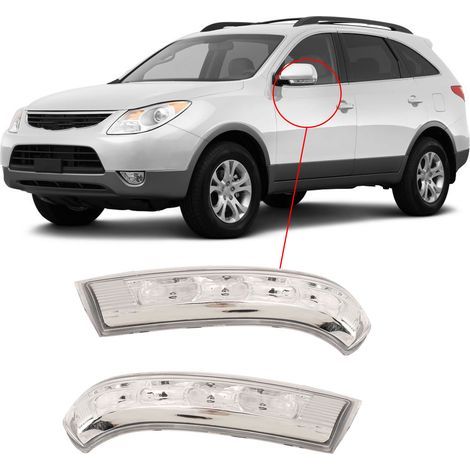 Pair of LED Turn Signals for Hyundai Santa Fe Exterior Mirrors, Lighted Direction Indicator (1/5)
