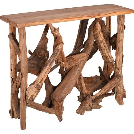 Tisch aus Teakwurzel GARDA-120, B/H/T: ca. 80/98/30 cm