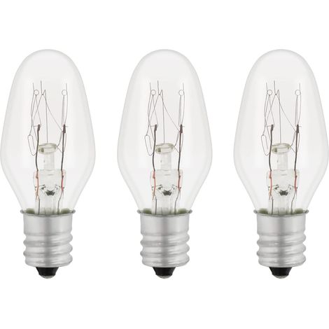 Ampoule de Remplacement, Blanc Chaud 2700K, 40LM, AC 230V, Ampoules Incandescentes, pour Ampoule d'orientation, Lampe en Cristal à Sel, Lampe en Pierre de Sel, Veilleuse, Lot de 3 (1/5)