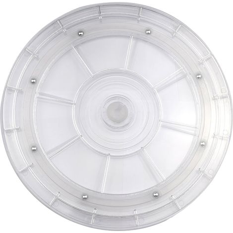 360 Degrés Maison et Cuisine Acrylique Acier Plateau Rotatif Pivotant Résistant à Roulement à Bille Support D'angle pour Cuisine Placard à épices/Table Basse/Gâteau/Lazy Susan, 9 pouce (1/5)