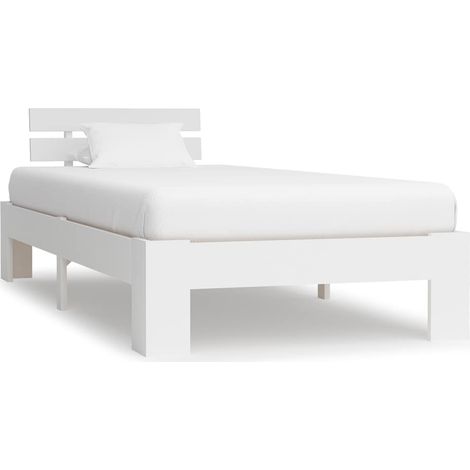 Estructura de cama sin colchón madera de pino blanco 90x200 cm (1/5)