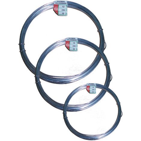 Alambre galvanizado rollo 1 kg número 14 2.20mm el rollo