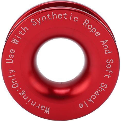 Xiuganpo Anneau de Réparation de Manille Souple, Accessoire de Treuil Fonctionnel Portable, Résistance à la Rupture de 41 000 Lb, pour Véhicules Tout-terrain (rouge). (1/5)